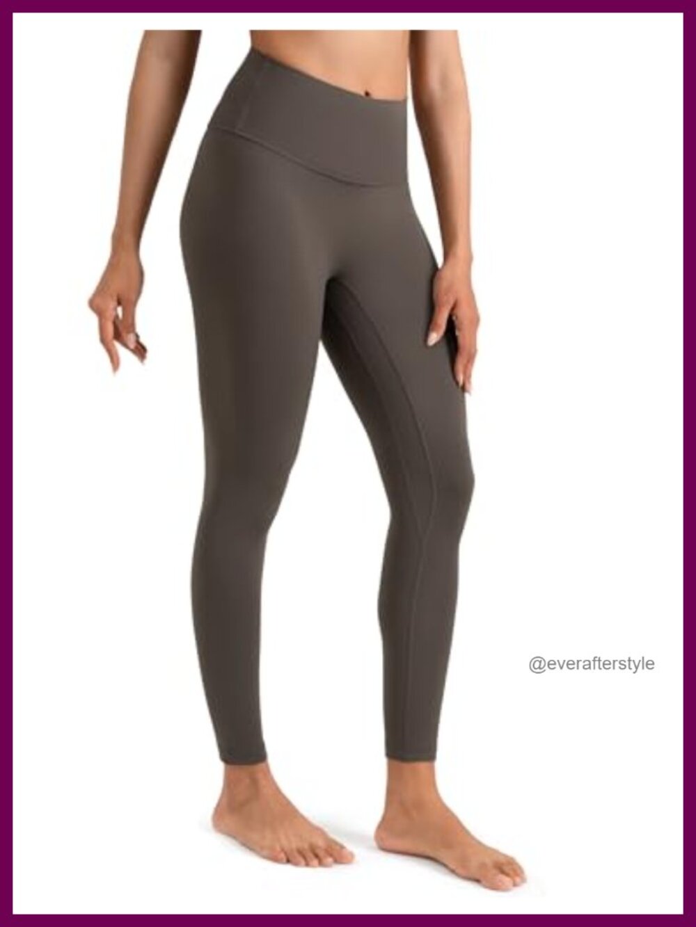 Dreamlux No Front Seam High Rise Leggings 25" Inseam Nylon Blend